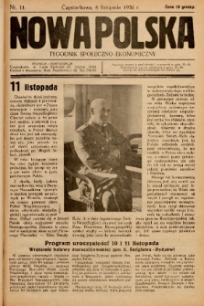 Nowa Polska : tygodnik społeczno-ekonomiczny. 1936, nr 11