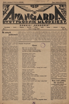 Awangarda : dwutygodnik młodzieży. 1927, nr 1