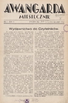 Awangarda : miesięcznik. 1932, nr 1