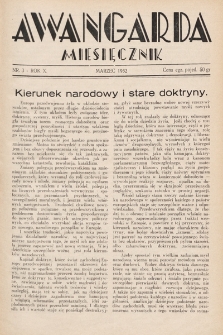 Awangarda : miesięcznik. 1932, nr 3