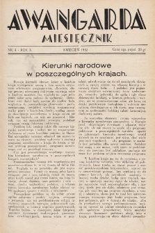 Awangarda : miesięcznik. 1932, nr 4