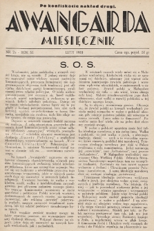Awangarda : miesięcznik. 1933, nr 2a