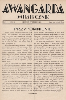 Awangarda : miesięcznik. 1933, nr 8-9