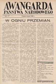 Awangarda Państwa Narodowego. 1934, nr 11