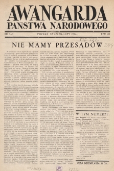 Awangarda Państwa Narodowego. 1935, nr 1-2