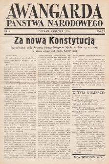 Awangarda Państwa Narodowego. 1935, nr 4