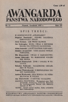 Awangarda Państwa Narodowego. 1937, nr 12