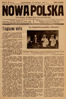 Nowa Polska : tygodnik społeczno-ekonomiczny. 1937, nr 24