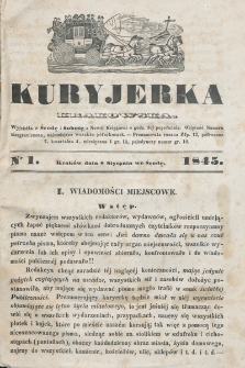 Kuryjerka Krakowska. 1845, nr 1