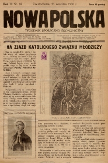 Nowa Polska : tygodnik społeczno-ekonomiczny. 1938, nr 65