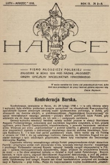 Harce : pismo młodzieży polskiej : organ oficjalny Naczelnictwa Harcerskiego. 1918, nr 2-3