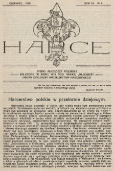 Harce : pismo młodzieży polskiej : organ oficjalny Naczelnictwa Harcerskiego. 1918, nr 6