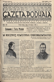 Gazeta Podhala : tygodnik poświęcony sprawom Podhala, Spisza i Orawy. 1938, nr 7