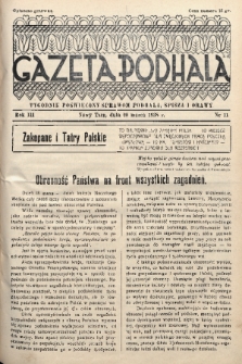 Gazeta Podhala : tygodnik poświęcony sprawom Podhala, Spisza i Orawy. 1938, nr 11