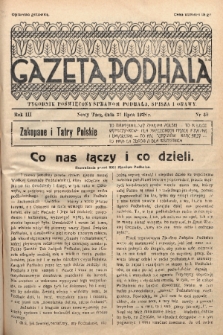 Gazeta Podhala : tygodnik poświęcony sprawom Podhala, Spisza i Orawy. 1938, nr 30