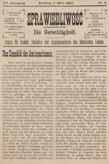 Sprawiedliwość = Die Gerechtigkeit : Organ für Handel, Industrie und Angelegenheiten des öffentlichen Lebens. 1895, nr 5