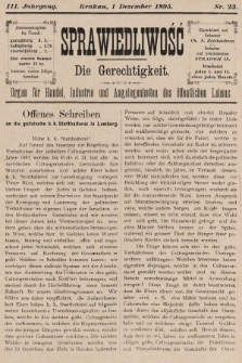 Sprawiedliwość = Die Gerechtigkeit : Organ für Handel, Industrie und Angelegenheiten des öffentlichen Lebens. 1895, nr 23