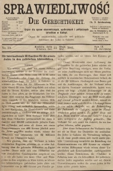 Sprawiedliwość = Die Gerechtigkeit : Organ für oeconomische, culturelle u. politische Interessen der Juden in Galizien. 1901, nr 10