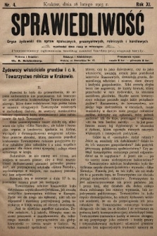 Sprawiedliwość = Die Gerechtigkeit : organ Izraelicki dla spraw ekonomicznych, społecznych i politycznych. 1903, nr 4