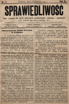 Sprawiedliwość = Die Gerechtigkeit : organ Izraelicki dla spraw ekonomicznych, społecznych i politycznych. 1903, nr 6