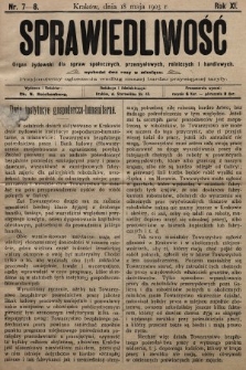 Sprawiedliwość = Die Gerechtigkeit : organ Izraelicki dla spraw ekonomicznych, społecznych i politycznych. 1903, nr 7