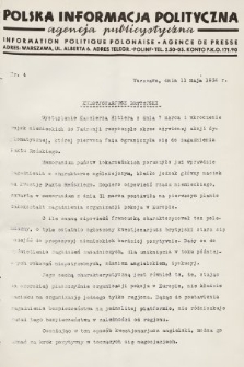 Polska Informacja Polityczna : agencja publicystyczna = Information Politique Polonaise : agence de presse. 1936, nr 4