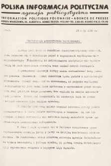 Polska Informacja Polityczna : agencja publicystyczna = Information Politique Polonaise : agence de presse. 1936, nr 5