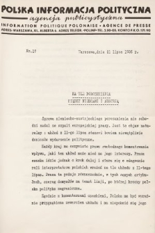 Polska Informacja Polityczna : agencja publicystyczna = Information Politique Polonaise : agence de presse. 1936, nr 17