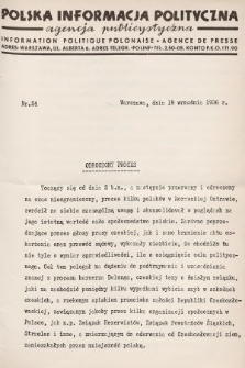 Polska Informacja Polityczna : agencja publicystyczna = Information Politique Polonaise : agence de presse. 1936, nr 24