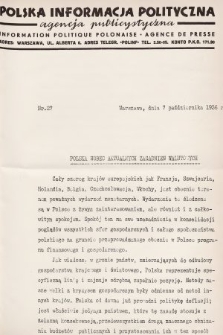 Polska Informacja Polityczna : agencja publicystyczna = Information Politique Polonaise : agence de presse. 1936, nr 27