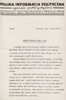 Polska Informacja Polityczna : agencja publicystyczna = Information Politique Polonaise : agence de presse. 1936, nr 28