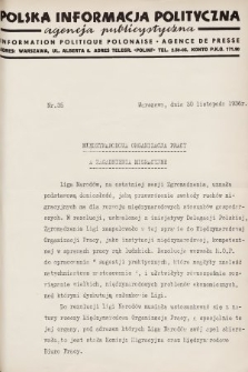 Polska Informacja Polityczna : agencja publicystyczna = Information Politique Polonaise : agence de presse. 1936, nr 35