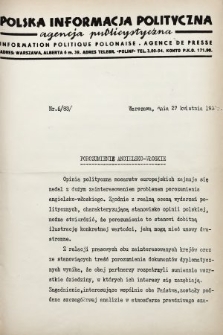Polska Informacja Polityczna : agencja publicystyczna = Information Politique Polonaise : agence de presse. 1938, nr 6