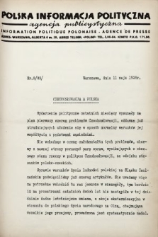 Polska Informacja Polityczna : agencja publicystyczna = Information Politique Polonaise : agence de presse. 1938, nr 8