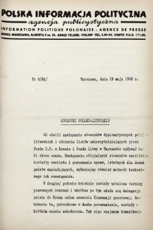 Polska Informacja Polityczna : agencja publicystyczna = Information Politique Polonaise : agence de presse. 1938, nr 9