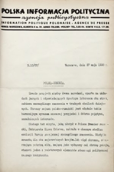 Polska Informacja Polityczna : agencja publicystyczna = Information Politique Polonaise : agence de presse. 1938, nr 10