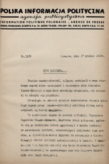 Polska Informacja Polityczna : agencja publicystyczna = Information Politique Polonaise : agence de presse. 1938, nr 15