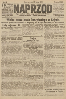 Naprzód : organ centralny polskiej partyi socyalno-demokratycznej. 1919, nr 49