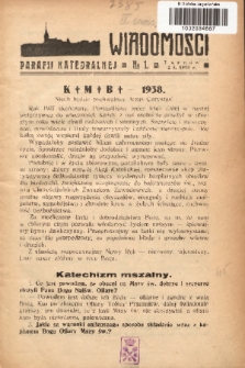 Wiadomości Parafii Katedralnej. 1938, nr 1