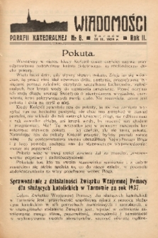 Wiadomości Parafii Katedralnej. 1938, nr 8