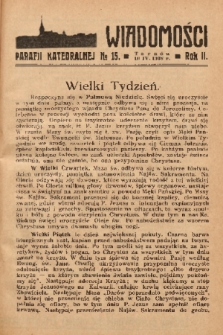 Wiadomości Parafii Katedralnej. 1938, nr 15