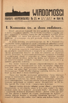 Wiadomości Parafii Katedralnej. 1938, nr 21