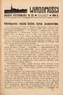 Wiadomości Parafii Katedralnej. 1938, nr 25