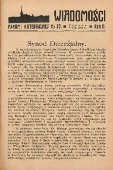 Wiadomości Parafii Katedralnej. 1938, nr 27