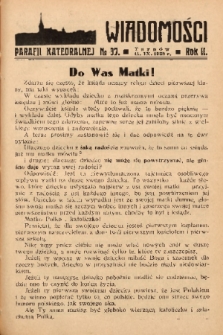 Wiadomości Parafii Katedralnej. 1938, nr 37
