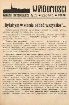 Wiadomości Parafii Katedralnej. 1939, nr 11
