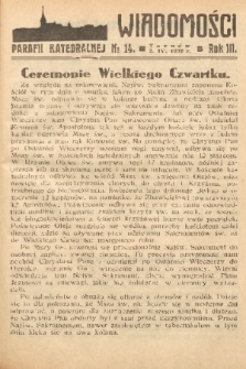 Wiadomości Parafii Katedralnej. 1939, nr 14