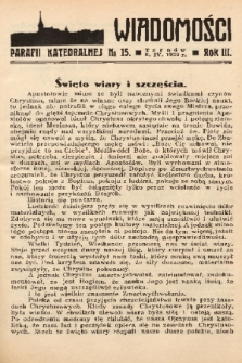 Wiadomości Parafii Katedralnej. 1939, nr 15