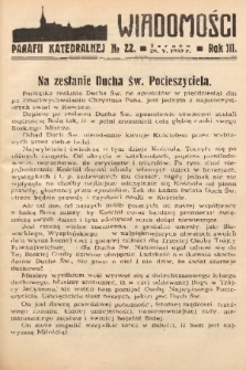 Wiadomości Parafii Katedralnej. 1939, nr 22