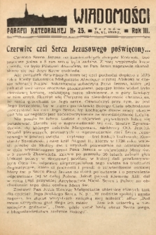 Wiadomości Parafii Katedralnej. 1939, nr 25